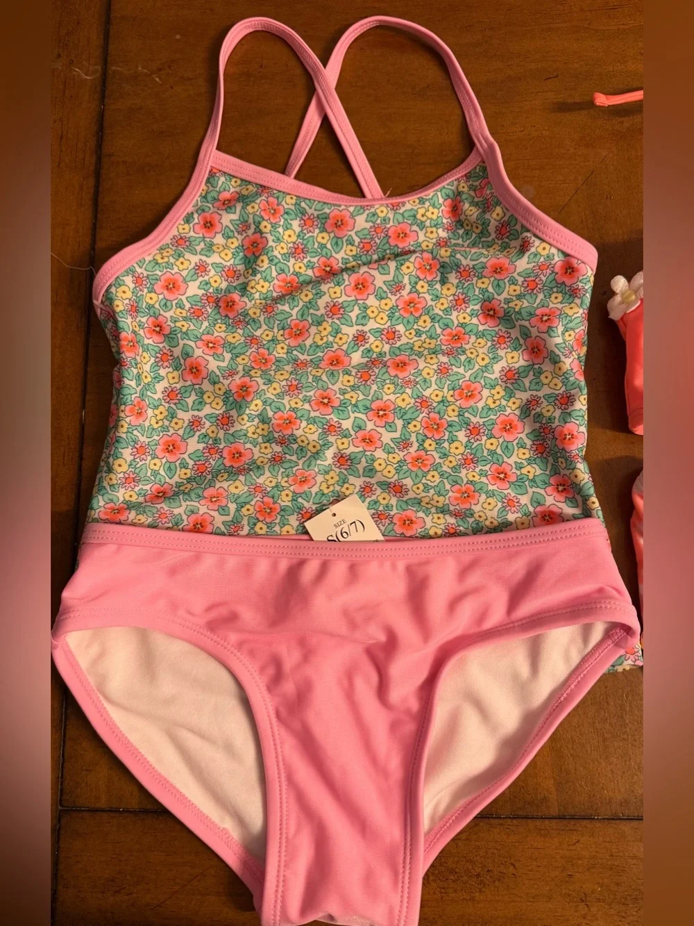 Cat & Jack Pink and Coral Girls Bikini Sets - Floral & Daisy Styles